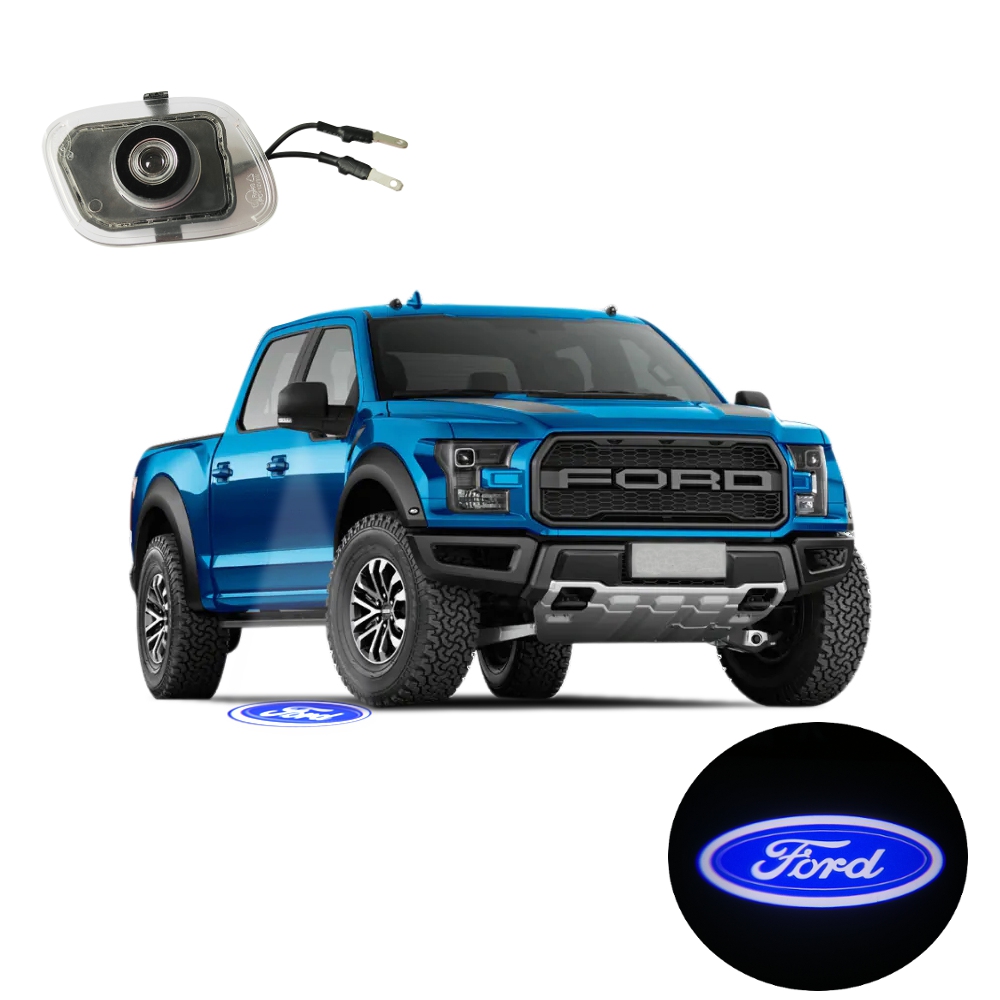 QCDIN for FORD F150 LED Logo Puddle Light Rearview Mirror Projector