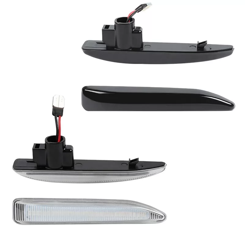 QCDIN 2PCS LED Turn Signal Light Side Marker Light Blinker For BMW 7 Series E65 E66 E67