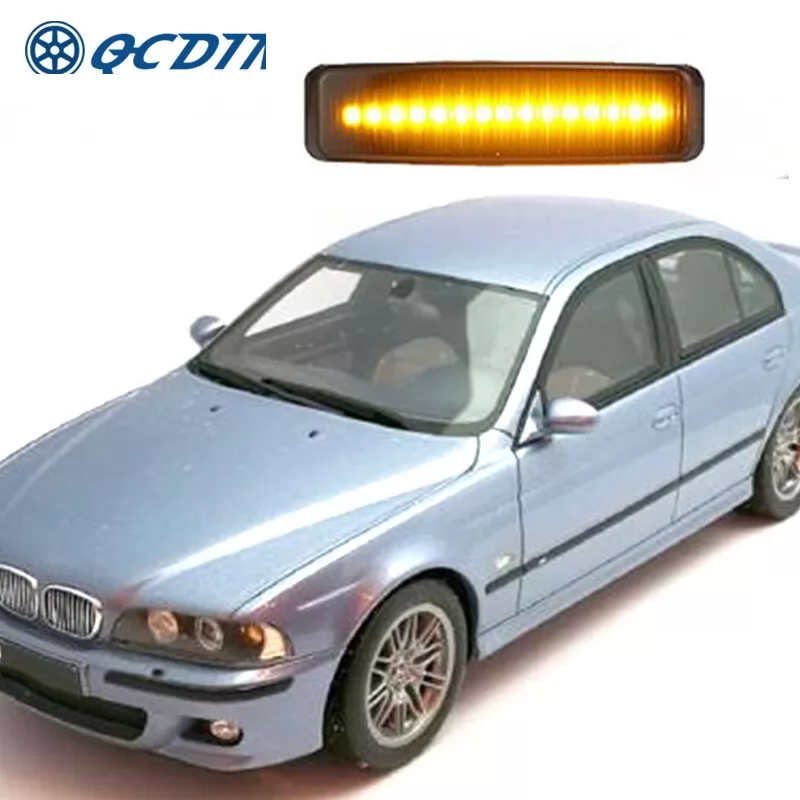 QCDIN For 5 Series BMW E39 Mod BJ 12/95-6/03 LED Side Marker Light Turn Signal Light Amber Non-polarity Side Signal Light
