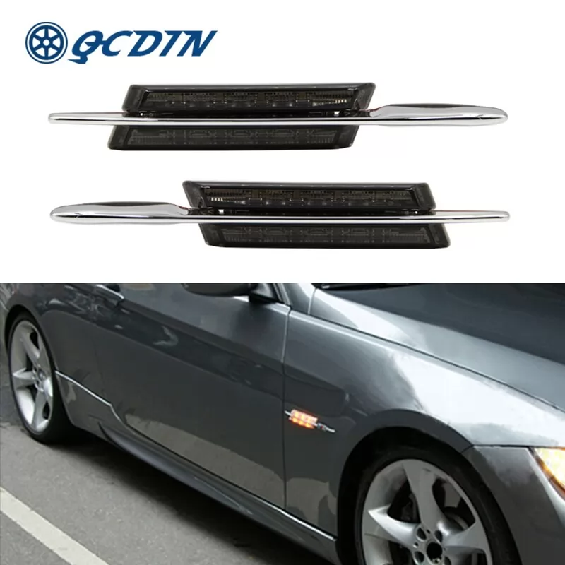 QCDIN 2PCS LED Side Marker Light For BMW E46 4D/5D 2002-2005 LCI Facelift Signal Light