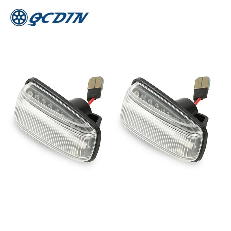 QCDIN For Peugeot 106 II 306 406 806 Error Free Amber LED Side Marker Light Turn Signal Light For Citroen Berlingo Jumpy