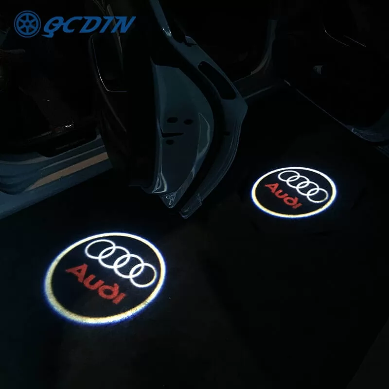 QCDIN For AUDI LED Car Door Logo Lights - for All AUDI Car Models