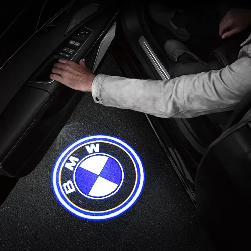 QCDIN For BMW LED Car Door Logo Lights - for Almost All BMW Car Models