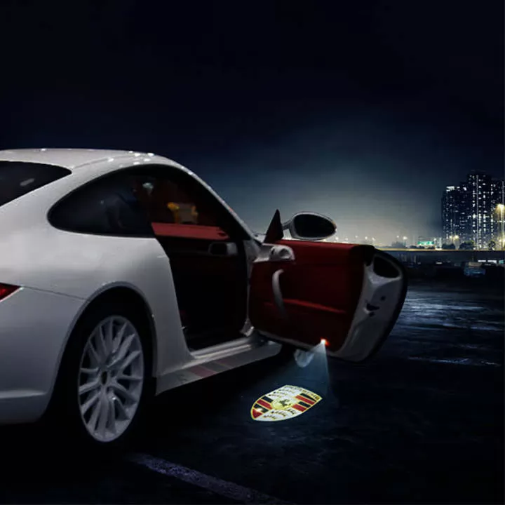 For PORSCHE LED Car Door Logo Lights - for Cayenne Macan 911 Boxster/Cayman/718